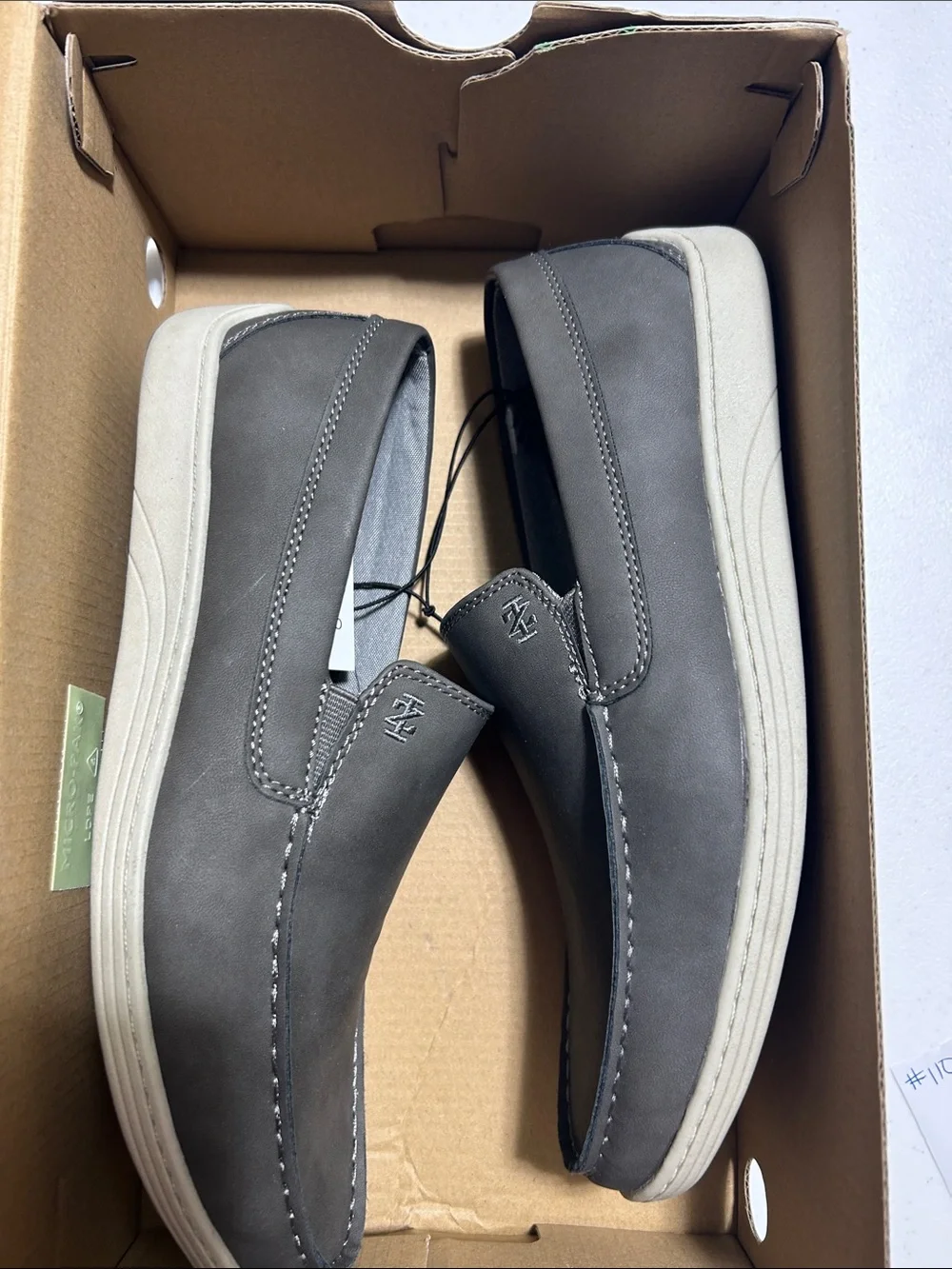 Izod Gray Slip-On Loafers - Men's Casual Moc Toe